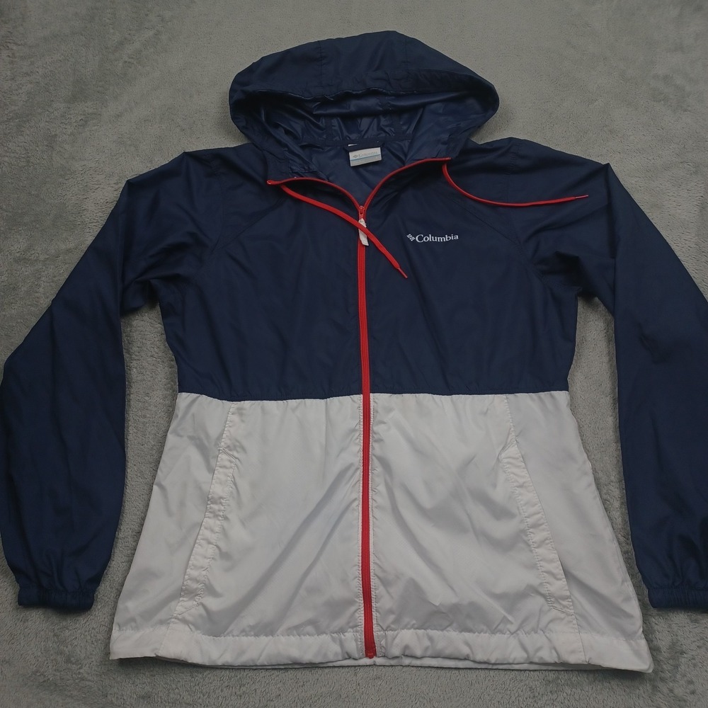 Columbia‎ Jacket Womens Small Blue Lightweight Full Zip Pockets Outdoor